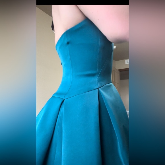 NWT Halston Heritage Teal Cocktail Dress - Picture 9 of 11